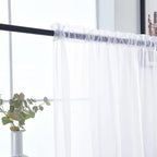 SpaceDresser Sheer Window Treatment Rod Pocket Curtain Panels - Image 6