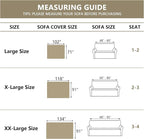 MYSKY HOME Khaki Sectional Sofa Covers Chenille Couch Cover - Image 6