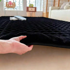 Black Rabbit Plush Rug 5'x7', Fluffy Shaggy Area Rug - Image 7