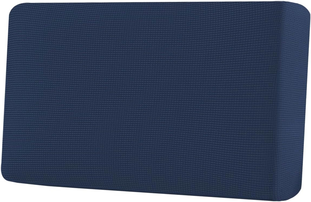 H.VERSAILTEX Super Stretch Individual Seat Cushion Covers Sofa Covers Couch Cushion Covers Slipcover Sets Thick Jacquard Textured Twill Fabric (1 Piece Loveseat Cushion Cover, Navy)