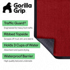 GORILLA GRIP Waterproof Traffic Guard Door Mat, 2 Pack, Indoor Outdoor Durable - Image 2