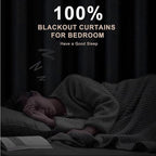 INOVADAY Extra Wide 100% Blackout Linen Curtains - Image 2