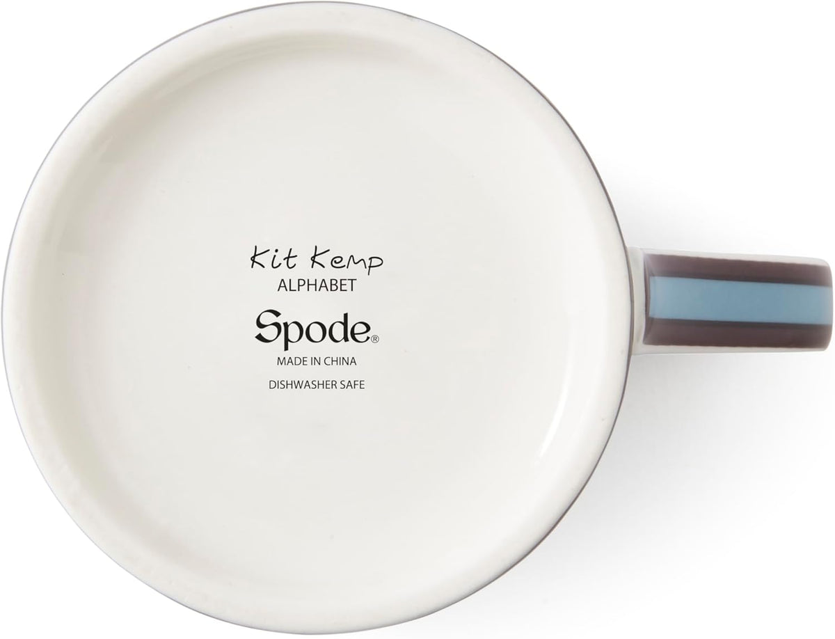 Spode Kit Kemp 12oz Mug in Fine China, E Initial - Custom Coffee Cup for Hot Beverages, Personalized Gift Idea for Her, Him, Friends, Coffee Lovers - Stylish Letter Mug for Daily Use, Dishwasher Safe