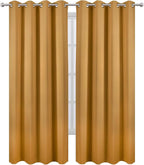 Blackout Curtains 66 x 95 inch/Mustard Yellow Curtains Set of 2 Panels/Thermal - Image 2