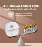 Lyridz Rechargeable Battery Night Light with Motion Sensor, Dimmable Amber Nightlights for Bathroom, Bedroom, Hallway, Stairs, Pet House, 3 Pack