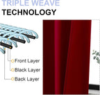 Simplebrand Ava Red Short Blackout Curtains - Image 5