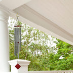 Woodstock Chimes Neptune Wind Chime for Outside 54" Large Silver, Deep Tone Sound for Outdoor Garden, Patio, Porch Decor, Encore Collection DCS54
