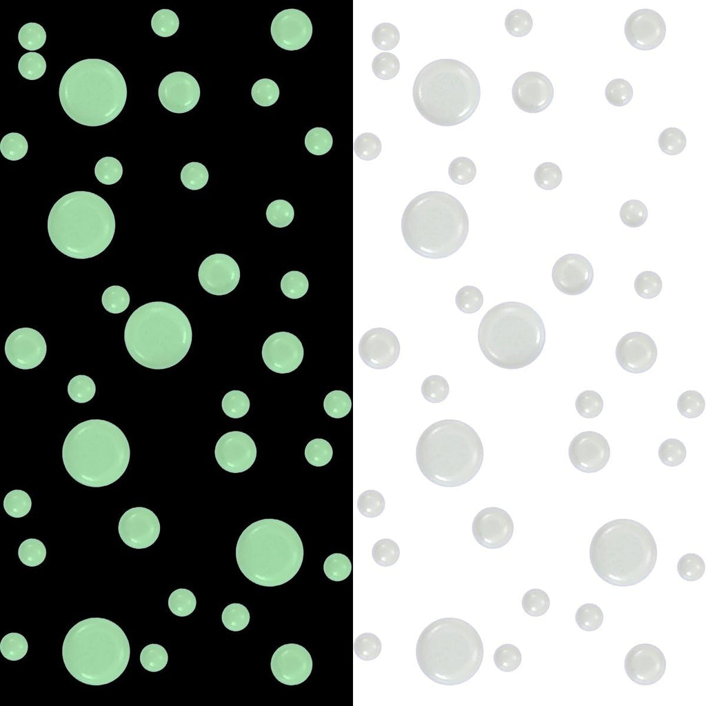Realistic 3D Domed Glow in The Dark Stars,606 Dots for Starry Sky, Home Decor Stickers for Kids Bedding Room(606 Stars) (2*Green)