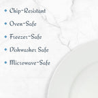 Mikasa Delray 40-Piece White Dinnerware Set, Service for 8, Durable Porcelain Plates, Bowls, and Mugs, Dishwasher and Microwave Safe