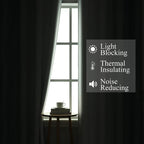 Stone Blue and Greyish White Blackout Curtains Living Room 108 Inches Long | - Image 3