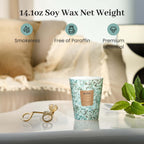 M&SENSE BambooStream Scented Candles for Home, Lead-Free Wick Highly Scented Jar Candles, 14.1 Oz 80 Hours Lasting Burning Candles Gifts for Women, Relaxing Aromatherapy Candle for Stress Relief