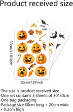 clothmile 3 Sheets Glow in The Dark Halloween Window Clings Luminous Halloween Window Stickers Removable Pumpkin Ghost Bat Wall Decor Glowing Window Clings for Scary Halloween Theme Party Decorations