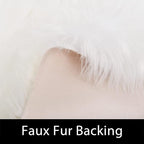 Latepis White Runner 2x6 Faux Sheepskin Fluffy Rug Furry Plush Rugs Faux Fur - Image 4