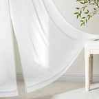 MIULEE White Sheer Curtains 108 Inches Long 4 Panels 42 x 108 Inches | Light - Image 6