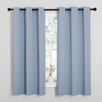 NICETOWN Vintage Blue Blackout Curtains 45 inches Length by NICETOWN