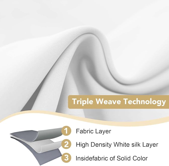H.VERSAILTEX White Curtains for Bedroom Thermal Insulated Curtains & Drapes - Image 3