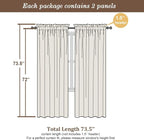 Chyhomenyc Aqua Sheer Curtains 72 Inch Length 2 Panels, Light Filtering Soft - Image 3