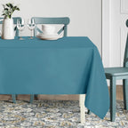 sancua Rectangle Tablecloth - 60 x 120 Inch - Stain and Wrinkle Resistant Washable Polyester Table Cloth, Decorative Fabric Table Cover for Dining Tables, Buffet Parties and Camping, Teal