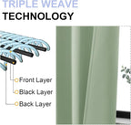 Simplebrand Ava Light Green Blackout Curtains - Image 5