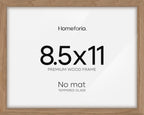 Homeforia 8.5x11 Diploma Frame Wood, High End Natural Oak 8.5x11 Certificate Frames, 11x8.5 Document Frames for Wall or Tabletop, 8.5 by 11 Award Light Wooden Frame, Tempered Glass, Wall Kit, Set of 1