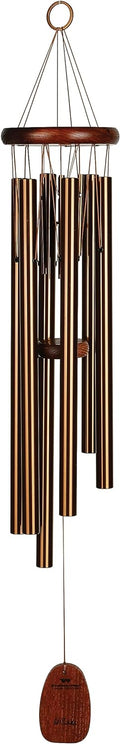 Woodstock Wind Chimes for Outside, Garden, Patio, Porch and Outdoor Decor (32") Pachelbel Canon Chime Bronze Wind Chime Gifts (PCCB)
