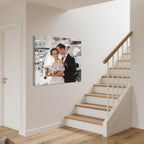 Personalized Custom Canvas Prints with Your Photos & Text, Customized Picture Print, Transform Own Images Into Framed Wall Art Digitally Printed Photo to Canvas, Keepsakes Gifts for Family 12x12’’
