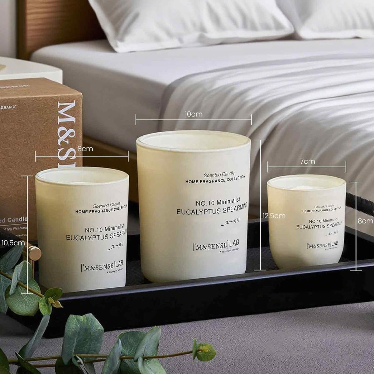 M&SENSE Natural Soy Candle| Oud Wood | 8.82 oz, 50H Burn | Minimalist Scented Candle for Relaxation, Gifting, Home Décor | for Bedroom, Office, Party Medium