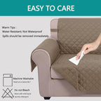 U-NICE HOME Reversible Recliner Chair Covers, Taupe | 23''Armchair Cover - Image 4