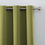 Blackout Curtains 52 x 90 Inch Long Olive Green Curtains Set of 2 Panels Room - Image 6