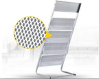 GENMO Floor-Standing Magazine Rack, Carbon Iron Steel, Silver, 4 Large Shelves, Convenient Installation, Suitable for Reception Areas