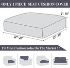 LA MEACK Couch Cushion Cover Seat Cushion Cover Stretch Armchair Cover Separate - Image 6