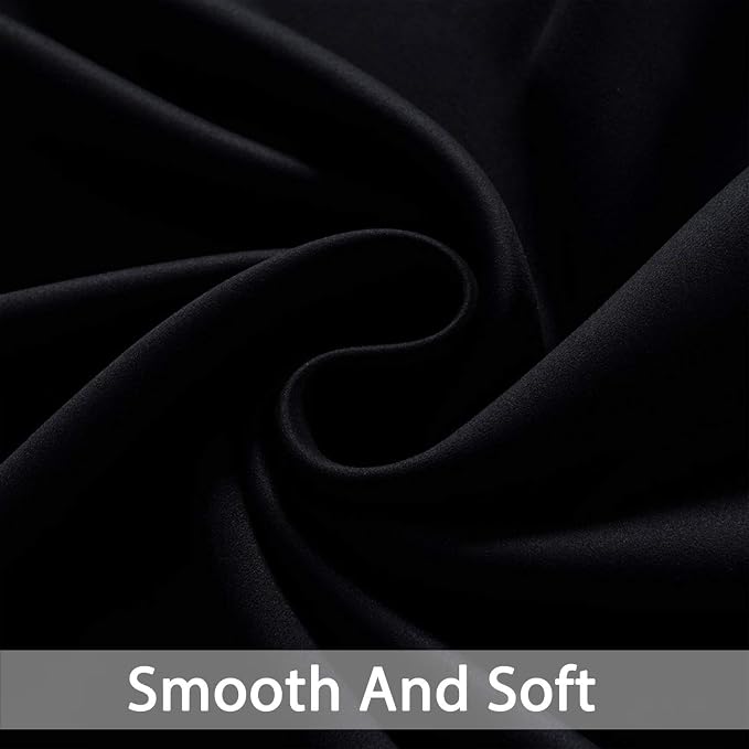 Yakamok Room Darkening Curtains 52x63 inch Length Black-Living Room | 2 panels - Image 5