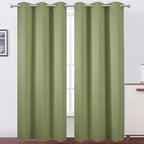 Sage Green Thermal Blackout Curtains/42 x 84 Inch/Set of 2 Panels Room by Lemomo