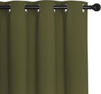 NICETOWN Olive Bedroom Curtains 72 inches Long, Grommet Blackout Thermal - Image 7