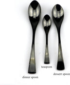 JASHII 18/10 Stainless Steel 24 Piece Mirror Polished Black Flatware Set,Dinner Knife Steak Knife Salad Fork Dessert Coffee Spoon，Service for 4 ，Black Utensil Sets