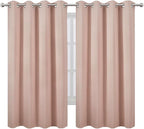 Blush Blackout Curtains 52 x 63 Inch Length/Set of 2 Curtain Panels/Thermal - Image 2