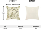 CXMEIFLY Spring Floral Birds Pillow Covers 18 x 18 Inch Set of 2 for Chinoiserie Flowers Decor Throw Pillows Sage Green Plant Outdoor Decorative Cushion Cases for Couch Bed Decorations