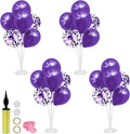 Purple Balloon Stand Centerpiece Table Decorations for Birthday Bridal Shower Wedding Engagement Mother's Day Graduation Halloween Party Decorations(Purple set4)