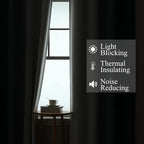 Navy Blue and Greyish White Blackout Curtains - Image 3