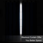 Blackout Curtains 66 x 95 inch/Navy Blue Curtains Set of 2 Panels/Thermal - Image 3