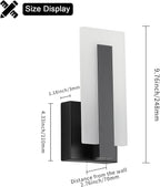 Joosenhouse Modern LED Wall Sconces Up and Down Wall Mount Light Black 3000K Warm White Wall Lights Set of 2, Indoor Wall Lighting for Hallways, Bedrooms, Hallways, Living Room Indoor Wall Lights