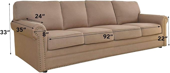 Easy-Going Stretch 4 Seater Oversized Sofa Couch Cover Silver Gray | 1-Piece - Image 5