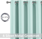 Yakamok Room Darkening Curtains 52x63 inch Length Aqua-Living Room | 2 panels - Image 4
