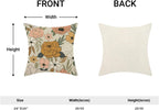 CXMEIFLY Spring Floral Pillow Covers 20 x 20 Inch Set of 2 for Vintage Mustard Yellow Pink Flowers Decor Throw Pillows Plant Cream Outdoor Decorative Cushion Cases for Couch Bed Decorations