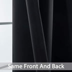 Yakamok Room Darkening Curtains 62x96 inch Length Black-Living Room | 2 panels - Image 6