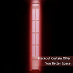 Blackout Curtains 52 x 84 inch/Bright Red Curtains Set of 2 Panels/Thermal - Image 3