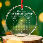 The Moment - Personalized Custom Holiday Decoration, Ideal for Loss of Loved Ones, Memorial Glass Ornament