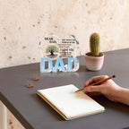 Best Dad Ever Gift from Daughter Son - Acrylic Heart-Shaped Plaque Father’s Day Birthday Gift - Unique Keepsake Desk Decor with Personalized Message