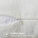 MIULEE Pack of 2 Christmas Pillow Covers 16x16 Inch Pure White Farmhouse Decorative Throw Pillow Covers with Stitched Edge Soft Chenille Solid Dyed Couch Pillow Covers for Sofa Bed Living Room