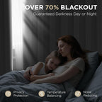 Joydeco White Curtains 63 Inches Long 2 Panels Set, Thermal Insulated Long - Image 4